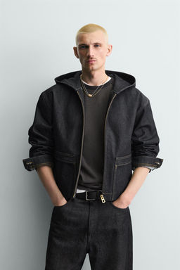 HOODED DENIM JACKET - Zara фото 6