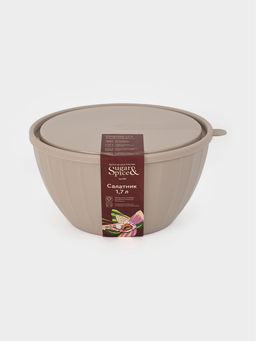 Салатник с крышкой Giaretti Vanilla, 1.7 л, пластик, МИКС