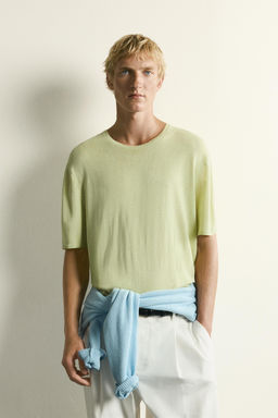 CAMISETA PUNTO LIGERO RELAXED FIT / Pistacho - Zara фото 2