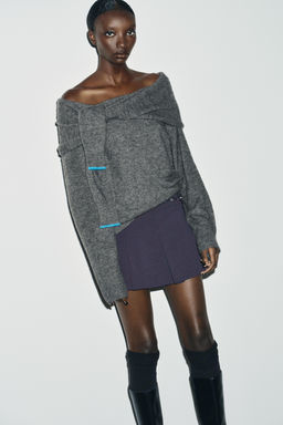 OFF-THE-SHOULDER KNIT SWEATER - Zara фото 5