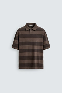 POLO RELAXED FIT RAYAS / Marr?n - Zara фото 7