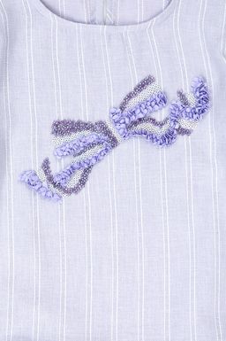 Сиреневая рубашка для девочки с длинным рукавом - U.s. polo assn фото 3