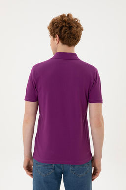 Мужская фиолетовая базовая футболка - U.s. polo assn фото 12
