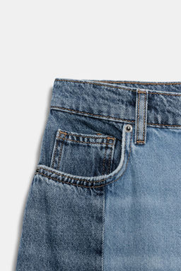 JEANS ZW COLLECTION BARREL PATCHWORK TIRO MEDIO / Azul - Zara фото 7