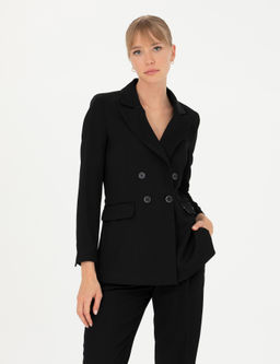 Siyah Kruvaze Slim Fit Ceket - Pierre cardin фото 3