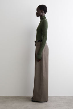 PANTALONES REGULAR FIT WIDE LEG MEZCLA LANA - H&m фото 7