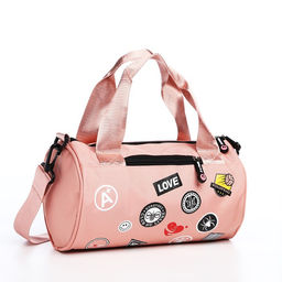 Сумка молодёжная на молнии, 28×15×15 см, розовая