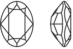 PRECIOSA 435-12-601 страз цветн. 8 х 6 мм стекло 12 шт сиреневый (amethyst 20050)