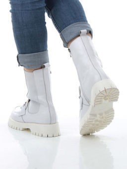 04-YPM5807B WHITE Ботинки зимние женские (натуральная кожа, натуральный мех) - Фабричный китай фото 15