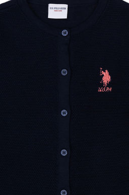 Кардиган U.S. Polo Assn для девочки темно-синий  фото 15