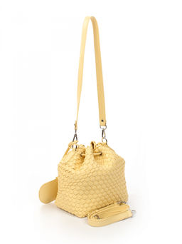 LACCOMA сумка СУ038-светло-желтый эко кожа хлопок  фото 2
