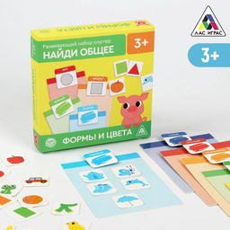 Развивающий набор-сортер Найди общее. Формы и цвета, 3+