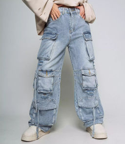 Джинсы #КТ3615, голубой