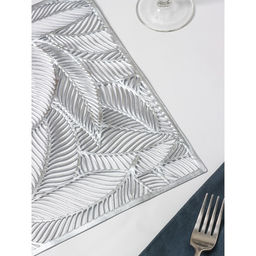 Набор салфеток сервировочных на стол Доляна Листопад, 4 шт, 4530 см, цвет серебряный  фото 2