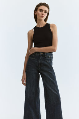 Wide High Waist Ankle Jeans - H&m фото 7