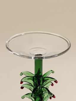 Бокал для вина SL-Home «Ёлочный», 370 мл, 8.5×20.3 см, стекло, прозрачный, зелёный