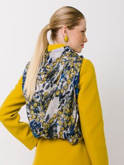 Большой мягкий очень нежный двусторонний палантин в стиле арт-деко - Tantino фото 9