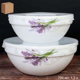 Салатник с крышкой 2 предмета / SW2A-XN(7131) /уп 18/ Лаванда - Галеонтрейд фото 2