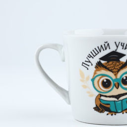 Кружка с ложкой керамическая «Лучший учитель», 180 мл
