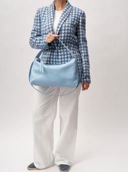 Кожаная сумка Azaro 30712 голубой