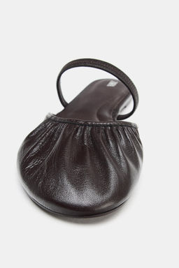 BAILARINA PIEL DESTALONADA / Marr?n - Zara фото 5