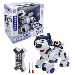 1toy "ДРУЖОК", интерактивный, радиоуправляемый робот-щенок (песни,стихи,викторины,загадки,басни), размер игрушки 25х27х18см