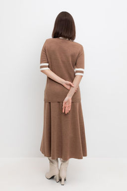 ЕВ 737/ш/какао юбка жен