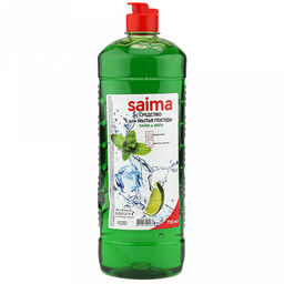 Средство для мытья посуды "Saima" 750мл, "Мята и Лайм" (Россия)