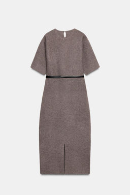 MIDI DRESS WITH BELT - Zara фото 4