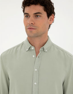 Ye_il Regular Fit Uzun Kollu G_mlek - Pierre cardin фото 2