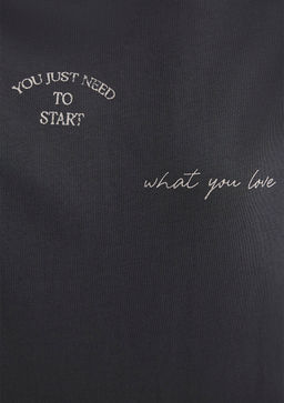 Bask?l? Antrasit Tisort - Mavi фото 6