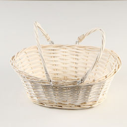 Корзина плетёная для хранения, 32×25×13 см, подвижные ручки h=10 см, ива