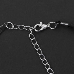 Чокер Двойной с нитью, звезда, цвет бело-чёрный в серебре, L=40см - Queen fair фото 2