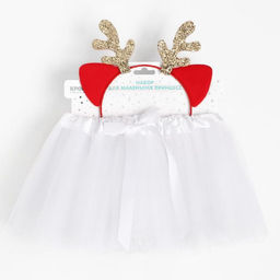 Набор для фотосессии «Крошка Я. Волшебный оленёнок»: юбка и ободок, красно-белый, рост 68-86 см