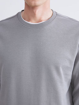 Bisiklet Yaka Erkek Sweatshirt