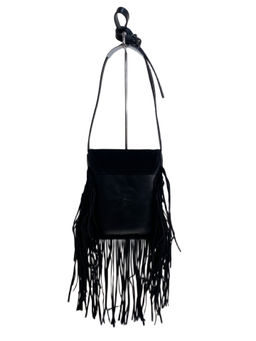 Женская сумка из искусственной замши, цвет черный - Greta фото 2