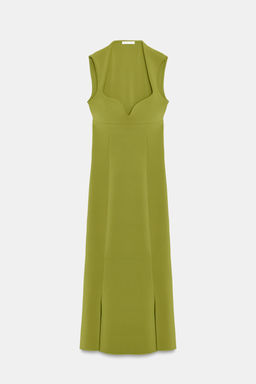 VESTIDO ESCOTE CORAZ?N / Verde - Zara фото 5