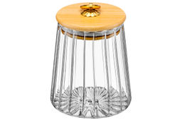 Банка стеклянная 650 мл 10*10*13 см с деревянной крышкой с силиконовым уплотнителем - Elan gallery фото 10