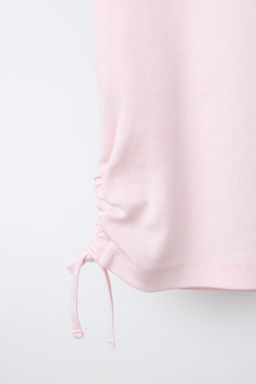 CAMISETA CON MODAL CUT OUT LAZOS / Rosa - Zara фото 4