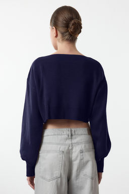 TRENDYOLMILLA Ekru Super Crop Basic Fiyonklu Triko H?rka TWOAW24HI00315 фото 5