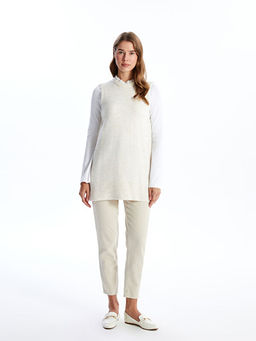 Kad?n F?rf?rl? Dik Yaka D?z Triko S?veter