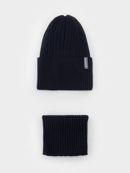 Crockid _ КВ 22012/25/темно-синий комплект дет (шапка, шарф-снуд)