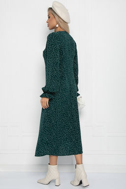 Платье Осенний разговор (темно-зеленое) П11168 - Lt collection фото 2
