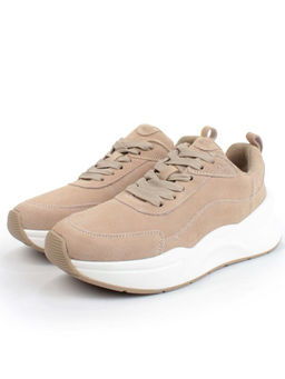 05-A504-4 DK. BEIGE Кроссовки женские (натуральная замша)