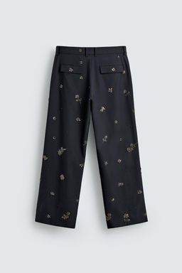 LIMITED EDITION RELAXED FIT SEQUIN TROUSERS - Zara фото 19