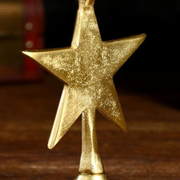 Подсвечник "Звёздочка" алюминий 12х9х21 см