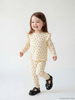 Kalp Desenli K?z Bebek Ti??rt ve E?ofman Alt?