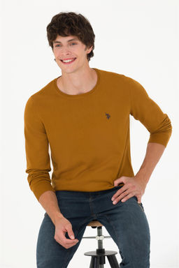 U. S. Polo Assn Мужской базовый свитер кокосового цвета - U.s. polo assn фото 10