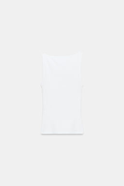 CAMISETA MINIMAL MANGA SISA / Blanco - Zara фото 2