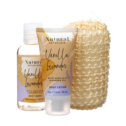 Подарочный набор Natural Botanique: лосьон 50 мл, гель для душа 120 мл, мочалка - Simaland фото 2